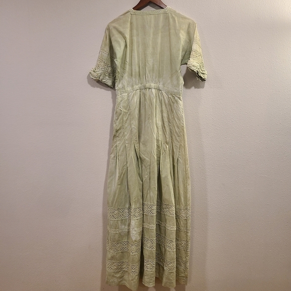LoveShackFancy Edie Lace Green Maxi Dress - Picture 7 of 8